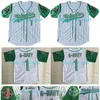 Proword Air01最高品質の映画ハードボール＃1 Jarius G-Baby Evans White Dewayne Warren Stitched Kekambas Film Baseball Jerseys