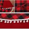 Christmas Decorations Red Plaid Tree Skirt Faux Fur Xmas Carpet Merry Ornament Year Navidad Home Decor