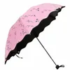 Parapluies belles fleurs parapluie mode paillettes couleur changeante femmes parapluies fleur fille soleil Parasol cadeau