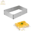 Baking Moulds Adjustable Cake Ring Mold Stainless Steel Square Rectangar Mousse Baking S Cookie Fondant 004 220601 Drop Delivery 202 Dh2O4