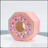 Gift Wrap 50st Donuts Hexagon Chocolate Candy Present Box Diy Sweet Theme Party Wedding Birthy Kids Baby Shower Favor Packaging Supp Dh2en