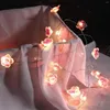 弦楽クリスマスデコレーションフェストゥーンLEDライトチェリーブロッサムフェアリーストリングライトサクラピンクの花の装飾2/5m装飾