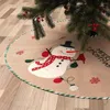 Juldekorationer träd krage utsökt rustikt tyg Santa Snowman Dolls Xmas hem semester säsongsbetonade dekorer fin sömnad festförsörjning