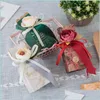 Geschenkwikkeling 20/50 stks Nieuwe marmeren bruiloft Gunst en zoete cadeauzakken Candy Dragee Box Baby Shower Birthday Gasten Feestartikelen DR DHLED