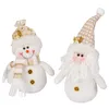 Weihnachtsdekoration, Zwergenpuppe, alter Plüsch-Schneemann, Weihnachtsmann, Anhänger, Geschenke, Ornamente, Weihnachtsbaumdekoration, Dekorationen, fröhliche Geschenke, Meer B5