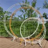 Party Decoration Wedding Iron Arches Props Ring Double Pole Flower Door Shelf Arc Outdoor Stage Bakgrund