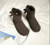 Дизайнер Австралия Снежные ботинки Австралийская классическая чистая мини -обувь женская зимняя мех пушистые девушки лодыжки ботинок fsnow с половиной колена короткие ботинки fd