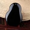 Kolye Kolyeleri Joursneige Doğal Taş Obsidian Sezatlar Güzel Oyma Kabak Maskotu Şanslı Kolye Erkek Kadın Moda Takı