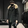 Men's Down Winter Jacket Men White Duck Hooded Fur Collar Windbreak Thicken Warm Coat