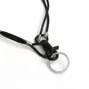 Choker Amorcome Punk Goth Lock Link Black Leather Collar Necklace Metal Charm Fashion Women Girl Cool Y2K Jewelry