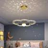 Pendant Lamps Modern Led Chandelier Kid'S Room Lights Bedroom Decor Hanging Lamp Star Moon Cloud Lampshade Home Ceiling