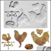 Bakning Formar Farmdjur Pig Horse Rabbits Rooster Sile Sile Mold Fondant Cakes Decorating Mod Sugarcraft Chocolate Baking Tools DHR1A