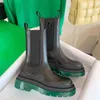 Luxury Comfort Tire Boot ultima moda Mid-Calf Women Platform Chunky Lug Sole pelle di vitello Stivali al ginocchio Party Comfort Winter couture Martin Booties Walking