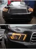 مجموعة المصابيح الأمامية التلقائية لـ Highlander 2009-2011 Kluger LED LED Source High Beam Lens Lamp