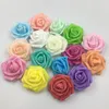 Dekoratif çiçekler 100pcs/paket 6-7cm el yapımı gül çiçek simülasyon köpük pe kafa çelenk aksesuarları sevgililer hediyesi