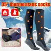 Sports Socks Self Heating 35 Constant Temperature Heat Compression Hose Outdoor Walls Skiing Winter Stockings L221026