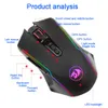 Mice Redragon RANGER LITE M910-KS RGB USB 2.4G Wireless Gaming Mouse 8000 DPI 10 buttons Programmable for gamer laptop PC 221027
