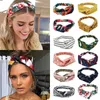 Yoga Hair Bands Women Sports Headband Yoga Fashion Soft Headwrap Cross Print High Elastic Headbands Girls Sport Twisted Knotted Headwear L221027