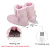 Tapis bottes de neige chaudes d'hiver Chaussures chauffées électriques confortables