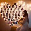 Strings Heart Light Garland Led Curtain Lamp With Po Clip Butterfly Ornaments Valentine Wedding Decorations For Your Bedroom 2mX1.5m