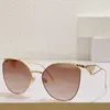 Occhiali Symbol Metal Pink Sunglasses Gold Eyewear Frames SPR50Z Housewife Inspired Logo Lens with Triangle Pattern Womens Personalized Casual Glasses PR50Z