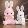 45 CM belle assis lapin en peluche jouets Kawaii longue oreille lapin en peluche oreiller en peluche doux poupées enfants anniversaire Brinquedos cadeau