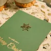 Винтажный металл Специальная бумажная маркировка поздравительная открытка DIY ручной работы с творческим пустым складным типом ботинок оленя снежинка рождественские поздравительные открытки RRA287
