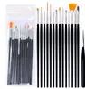 Kits d'art d'ongle 15 pièces/ensemble stylo de dessin par points Pro pinceaux de maquillage vernis outils de manucure