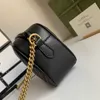 Bolsas de noite bolsas de moda bolsa de bolsa de couro genu￭no caixa original feminina feminina data code n￺mero de s￩rie Marmont por atacado embreagem