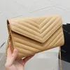 Com designer de caixas WOC Envelope ombre bolsas com corrente para mulheres moda de couro de luxo bolsa de crossbody preto cáqui caviar branco retalho legal