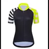 Racing Jackets Women's Short Sleeve Cycling Jersey Summer Patchwork Color Dot Bike Top Mountain MTB Road Sport Clothes