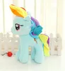 25 cm Plush Toy 6 Color Rainbow Pony Unicorn Embrodery M￶nster