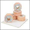 Gift Wrap 50st Donuts Hexagon Chocolate Candy Present Box Diy Sweet Theme Party Wedding Birthy Kids Baby Shower Favor Packaging Supp Dh2en