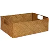 Förvaringskorgar Zerolife Handwoven Rattan Wicker Fruit Tea Snack Bröd Picknick kosmetisk box House Ware 221028