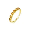 New Luxury Color Gemstone 18k Gold Plated Ring Women Jewelry Fashion Exquisite S925 Silver Ring Charming Accessories Gift