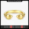 Pierścienie klastra Enfashion Double Spikes for Women Gold Color Śliczny otwarty pierścień stal nierdzewna biżuteria 2022 Party Anilos Mujer R4061
