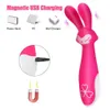 Beauty Items Krlik Vibrator Zabawki Erotyczne Dla Kobiet Stymulator Echtaczki AV Stick Massager Podwjna Wibracja Magic Rod 10 Prdkoci