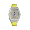 Fashionable women's diamond watch star shaped bucket more comfortable to wear waterproof and wear-resistant rubber strap