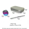 metal box with 2pcs 5ml silicone container dab tool oil wax jar cigarette stainless steel mix color smoking pipe