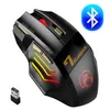 Souris de jeu sans fil Bluetooth Rechargeable Ordinateur Gamer Ergonomique Mause Silencieux USB RVB Pour PC Jeu 221027