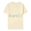 Lyxmodemärke Mens T-shirt Polo Shirt Designer Letter Print Kort ärm Crew Neck T-shirt Casual Top Black White Apricot Asian Size S-2XL