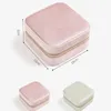 Jewelry Boxes 10X10X Veet Organizer Display Case With Zipper Travel Ring Box Necklace Storage Women Girls Gift Amp Bags Drop Delivery Smtpo