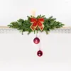 Decorative Flowers 80cm Green Artificial Pine Needle Vine Fake Plant Christmas Wreath Wall Hanging Decor Garlands Xmas Tree Ornaments DIY