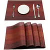 Tapetes de mesa 4 8 peças Conjunto de placemat de placemat de placas de co-russa As almofadas de isolamento de calor de alimentos ocidentais não deslizantes