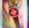 أفضل ثلاثة Stiches Women Wome Watch 34mm Quartz Mosted Mosted Geniuine Leather Belt Small Dial Luxury Popular Wristwatch Bracelet Montre de Luxe Gifts