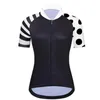 Racing Jackets Women's Short Sleeve Cycling Jersey Summer Patchwork Color Dot Bike Top Mountain MTB Road Sport Clothes