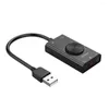 Haut-parleur micro stéréo externe USB, prise Audio pour casque, adaptateur de câble, prise de Volume, lecteur gratuit, 3.5mm