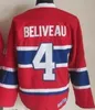 ヴィンテージモントリオールホッケー ''nhl''jerseys 10 Guy Lafleur 4 Jean Beliveau 9 Maurice Richard 29 Ken Dryden 33 Patrick Roy Retro CCMユニフォーム