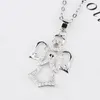 Kedjor 925 Sterling Silver Angle Pendant Necklace Guardian Angel Jewelry