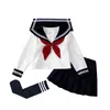 Clothing Sets School Uniforms For Girls Sailor Suit Japanese Anime Cosplay Kids Kindergarten Graduation Primary Student Cute Kawaii